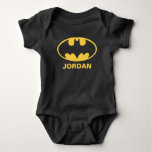 Personalized Batman Symbol | Oval Logo Baby Bodysuit at Zazzle