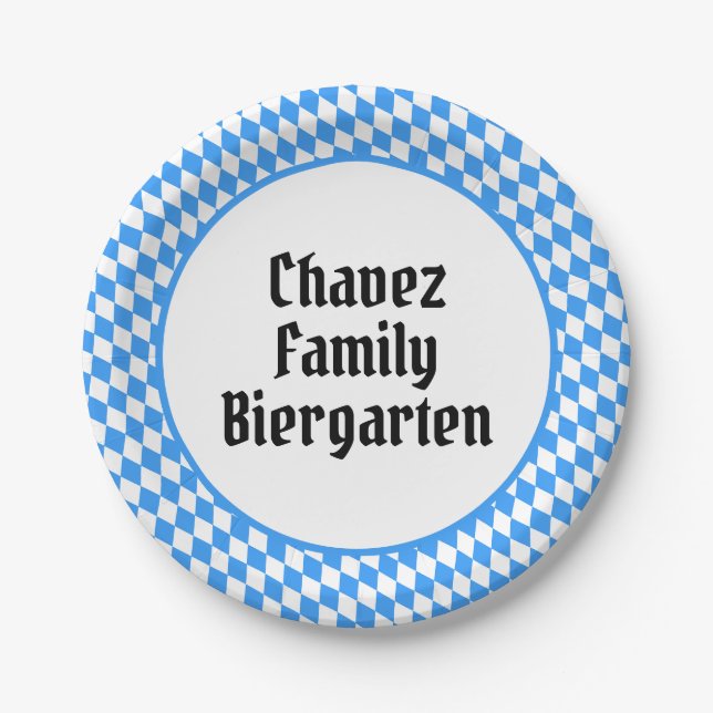 Personalized Bavarian Octoberfest Paper Plates (Front)