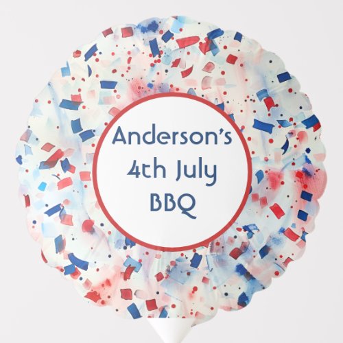 Personalized BBQ 4th July Balloon