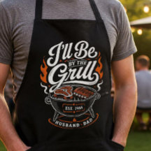 Personalized BBQ Grill Master Apron Gift for Dad