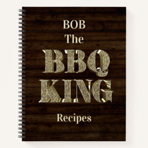 Personalized BBQ King Recipe Notebook