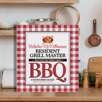 Personalized Bbq Recipe Binder by reflections06 at Zazzle