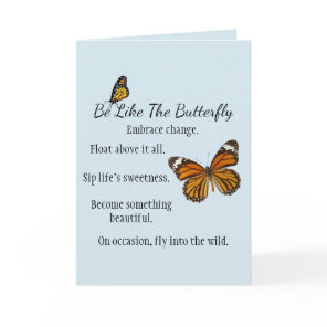 Personalized Be Like the Butterfly Card