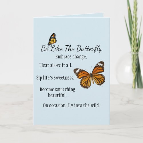 Personalized Be Like the Butterfly Card