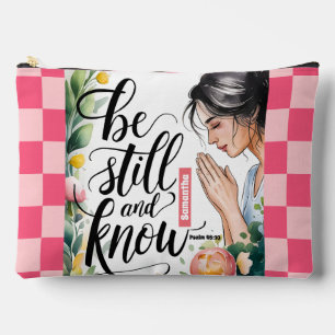 Personalized Be Still and Know Christian Women Accessory Pouch