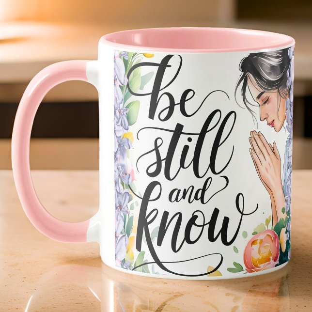 Personalized Be Still and Know Christian Women Mug (Creator Uploaded)