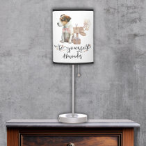 Personalized Be Yourself Jack Russell Puppy Table Lamp