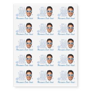 Personalized Beach Bachelorette Custom Photo, Text Temporary Tattoos