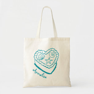 Personalized Beach Bachelorette Tote Seashell Bag