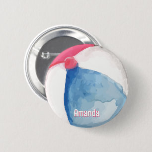 Personalized Beach Ball with Name Button