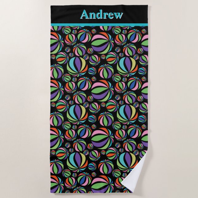 Personalized Beach Balls  Towel (Front)