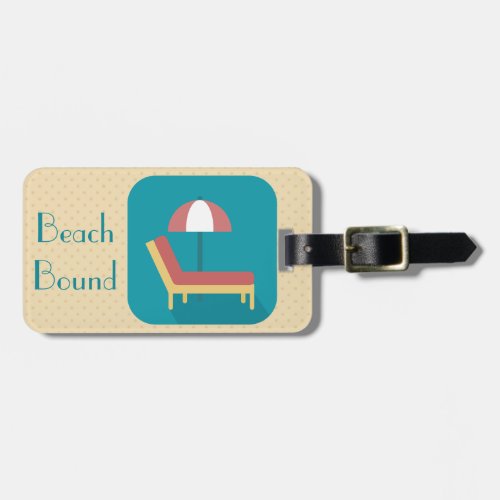 Personalized Beach Bound Lounger Luggage Tag