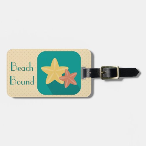 Personalized Beach Bound Starfish Luggage Tag