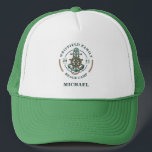 Personalized Beach Camp Family Vacation Matching Trucker Hat<br><div class="desc">Deck the boat house with this nautical theme anchor, boat wheel, and rope accessory. Wow your guests and make them feel at home with our indoor and outdoor personalized boating theme decor featuring your family name in dark green typography with the year established. Makes a perfect family reunion party theme...</div>