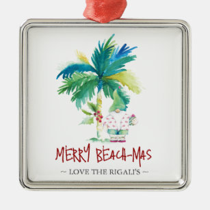 Personalized Beach Christmas Ornaments