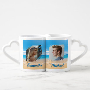 Personalized Beach Couple Mugs His & Hers Ocean