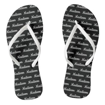 Personalized Beach Flip Flops With Fun Pattern by logotees at Zazzle