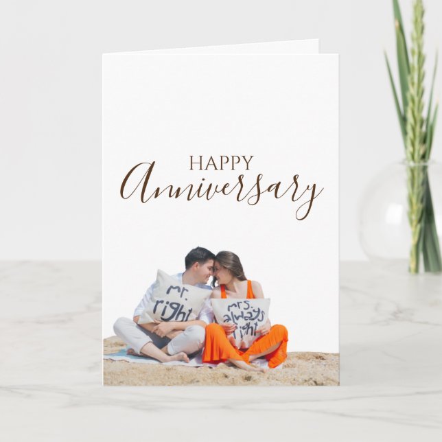 Personalized Beach Happy Anniversary Card (Front)