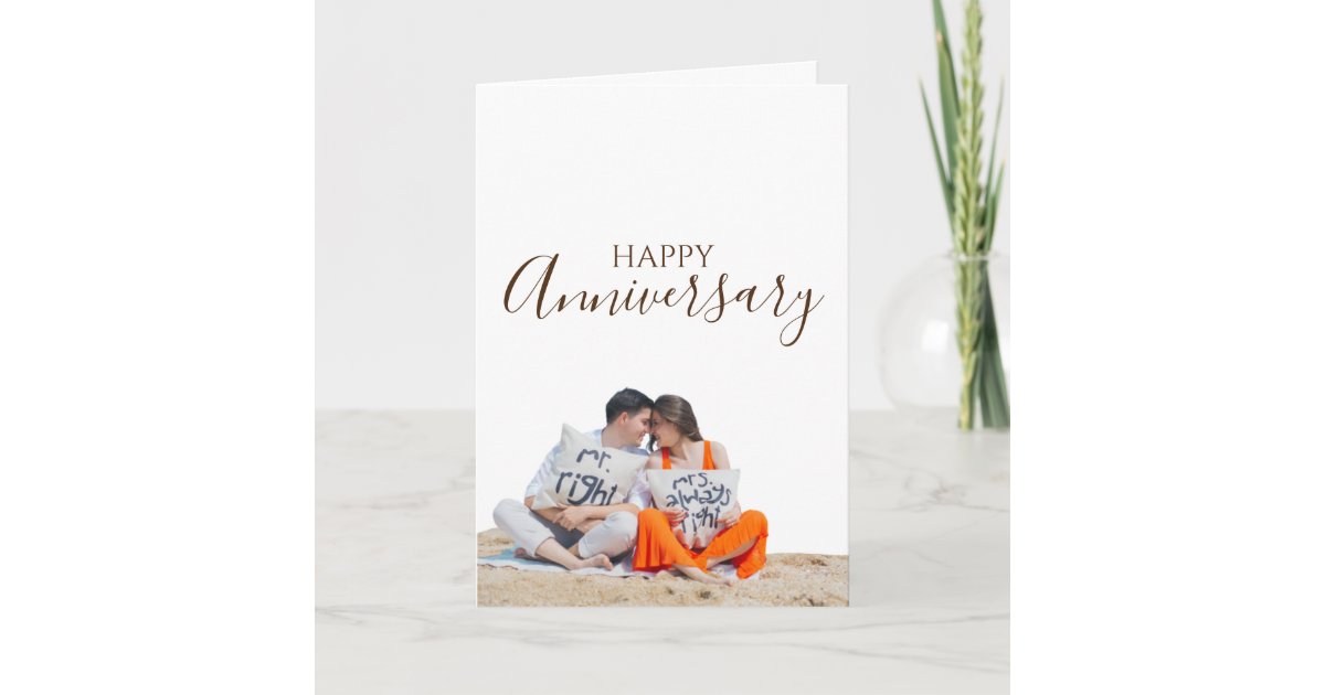 Personalized Beach Happy Anniversary Card | Zazzle