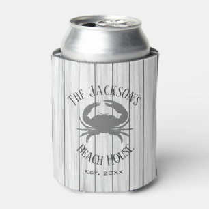 Personalized Beach House Can Cooler