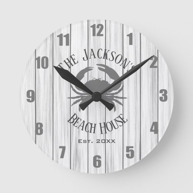 Personalized Beach House Clock (Front)