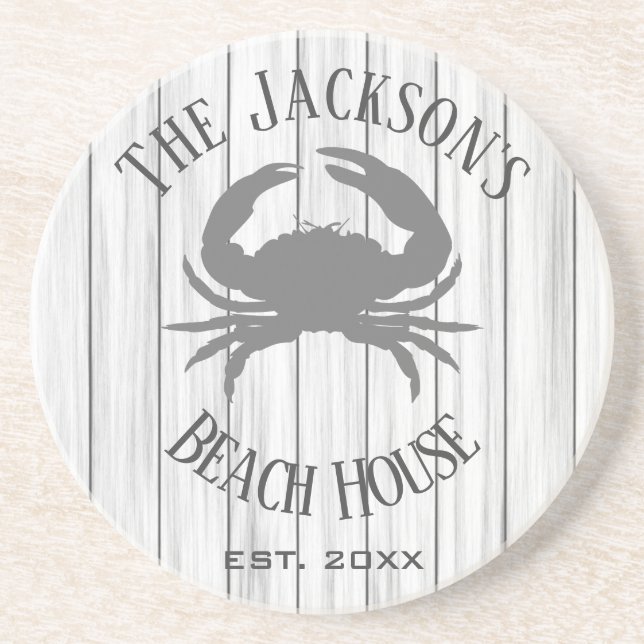 Personalized Beach House Coaster (Front)
