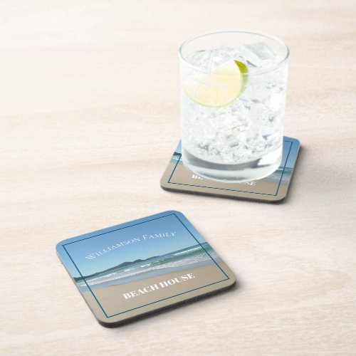 Personalized Beach House Coaster