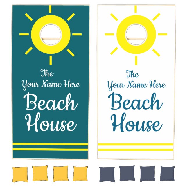 Personalized Beach House Cornhole Set (Set)