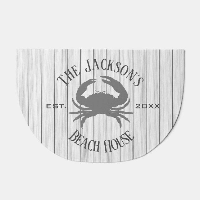Personalized Beach House Door Mat (Front)