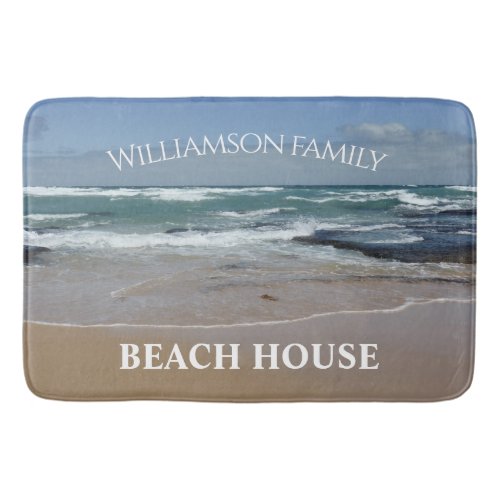 Personalized Beach House Ocean Large Bath Mat