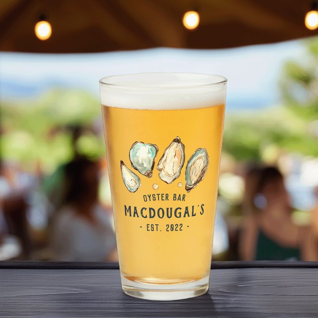 Personalized Beach House Oyster Bar Glass (Creator Uploaded)