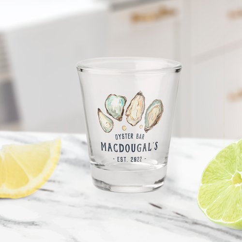 Personalized Beach House Oyster Bar Shot Glass