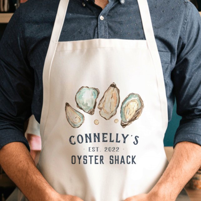 Personalized Beach House Oyster Shack Adult Apron (Creator Uploaded)