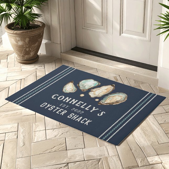 Personalized Beach House Oyster Shack Doormat (Creator Uploaded)