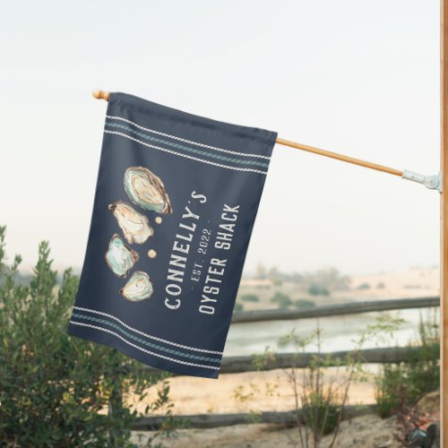 Personalized Beach House Oyster Shack House Flag