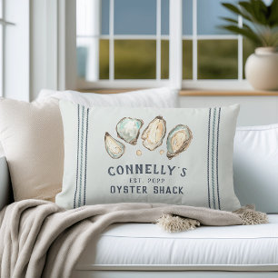 Personalized Beach House Oyster Shack Lumbar Pillow