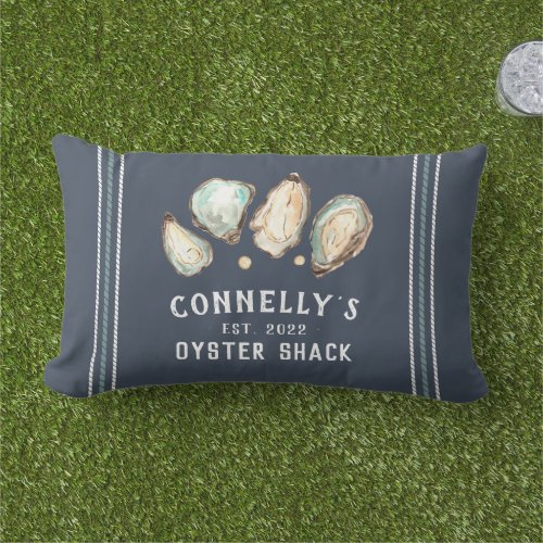 Personalized Beach House Oyster Shack Lumbar Pillow