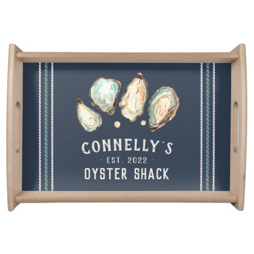 Personalized Beach House Oyster Shack Serving Tray