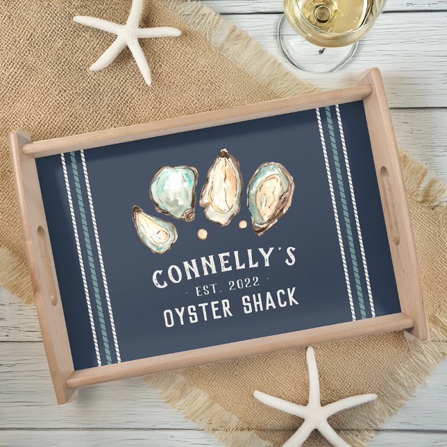 Personalized Beach House Oyster Shack Serving Tray (Creator Uploaded)