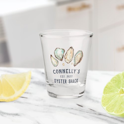 Personalized Beach House Oyster Shack Shot Glass