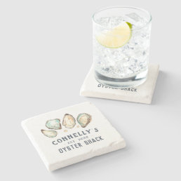 Personalized Beach House Oyster Shack Stone Coaster
