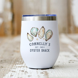 Personalized Beach House Oyster Shack Thermal Wine Tumbler