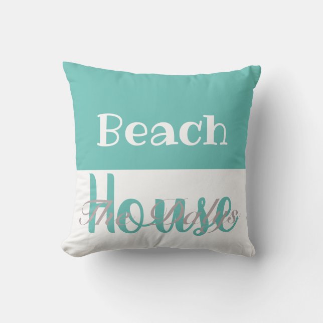 PERSONALIZED BEACH HOUSE pillow (Front)