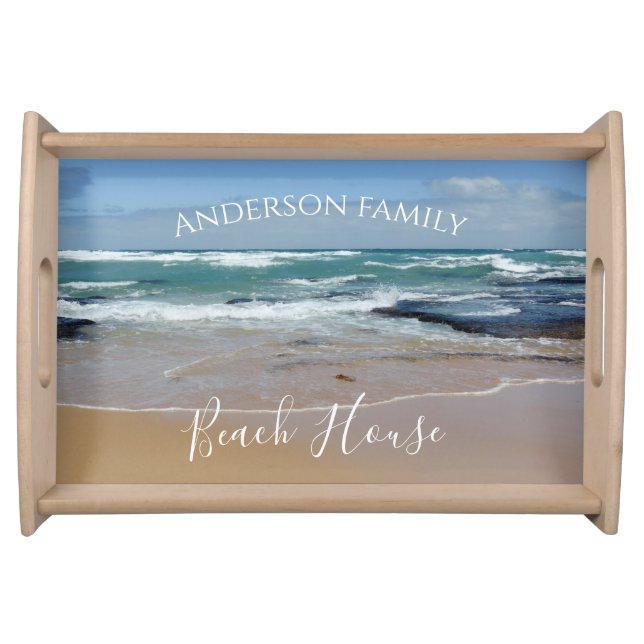Personalized Beach House Serving Tray (Front)
