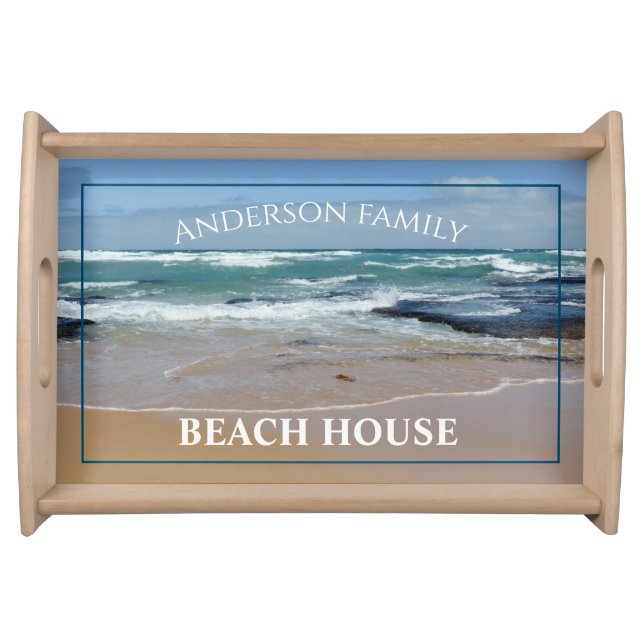 Personalized Beach House Serving Tray (Front)