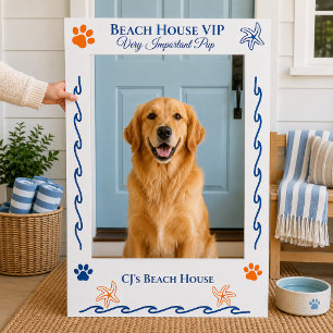Personalized Beach House VIP Dog Selfie Frame