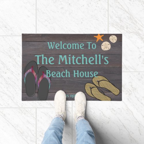 Personalized Beach House Welcome Doormat