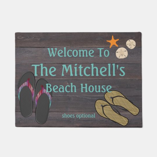 Personalized Beach House Welcome Doormat | Zazzle.com
