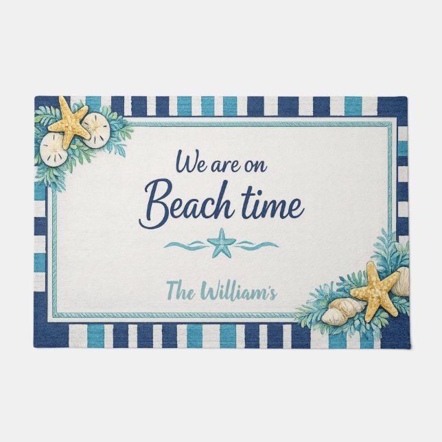 Personalized Beach House Welcome Mat (Front)