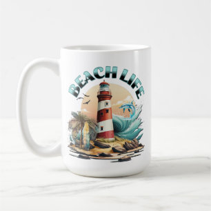 Personalized Beach Life Coffee Mug